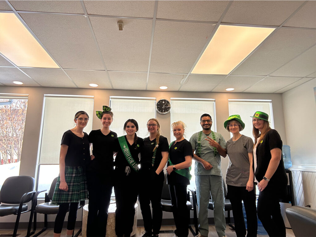 Vanderhoof Dental team celebrating St. Patrick's Day